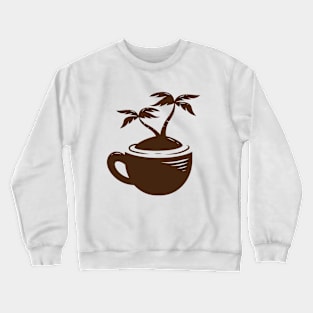 Relaxed Coffee Beach Crewneck Sweatshirt